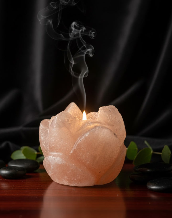 Rose Salt Candle Holder